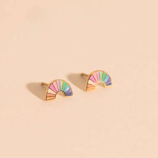 Pastel Rainbow Stud Earrings