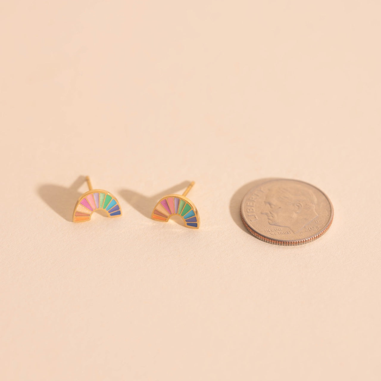 Pastel Rainbow Stud Earrings
