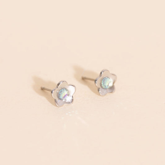 Mini Iridescent Flower Studs