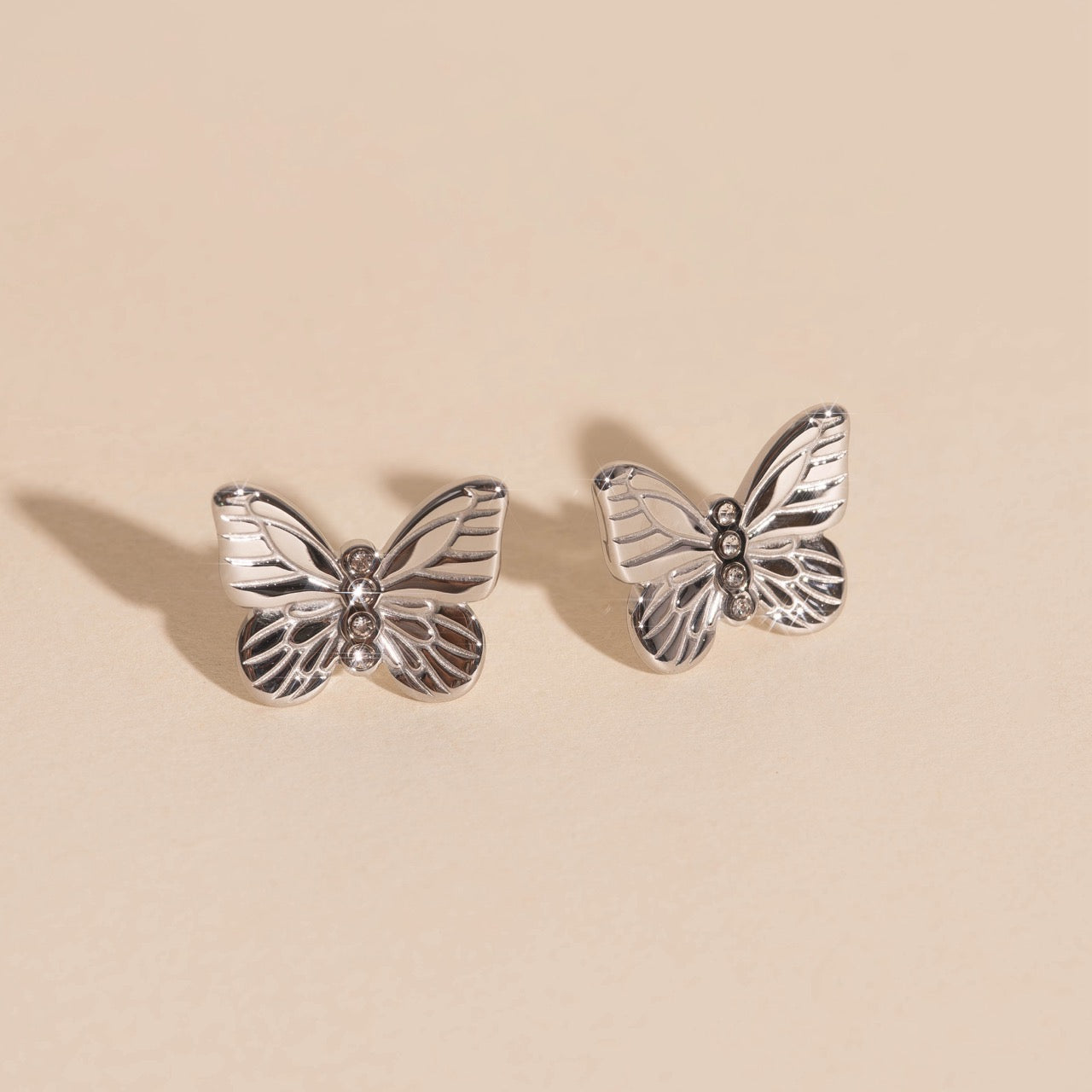 Butterfly Crystal Stud Earrings