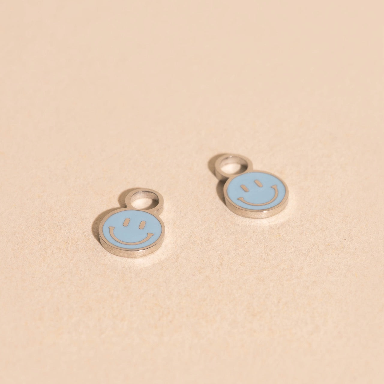 Smiley Huggie Hoop Charms