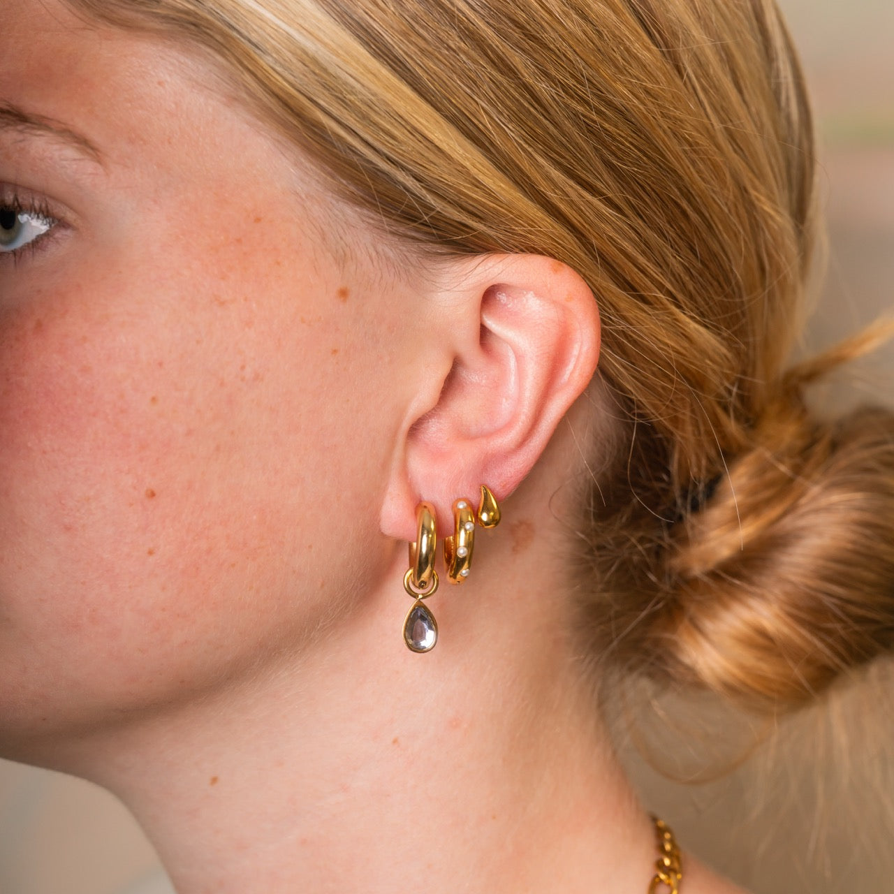 Titanium Chunky Rounded Huggie Hoop Earrings - FeatherTUFF™