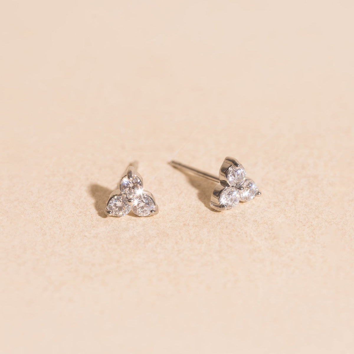 Crystal Trio Stud Earrings