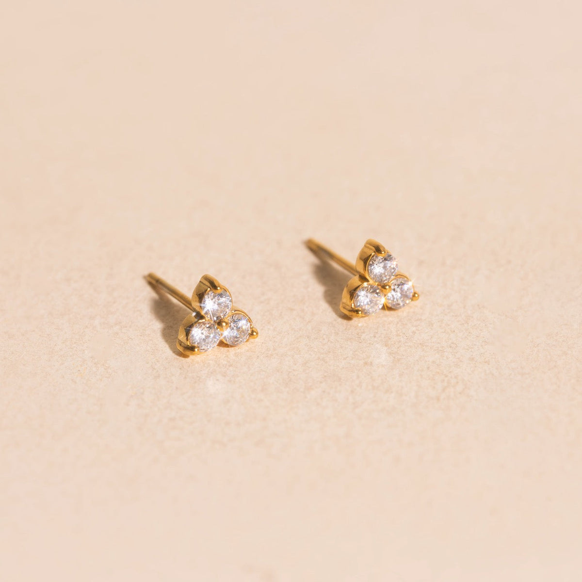 Crystal Trio Stud Earrings
