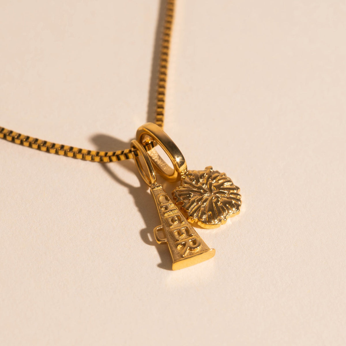 Cheer Pom Necklace Charm