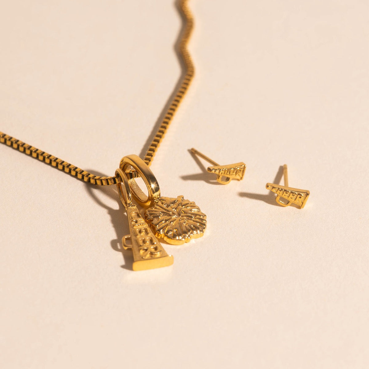 Cheer Megaphone Necklace Charm