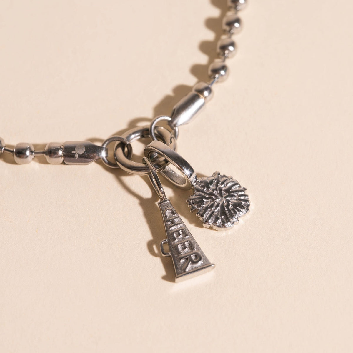 Cheer Pom Necklace Charm