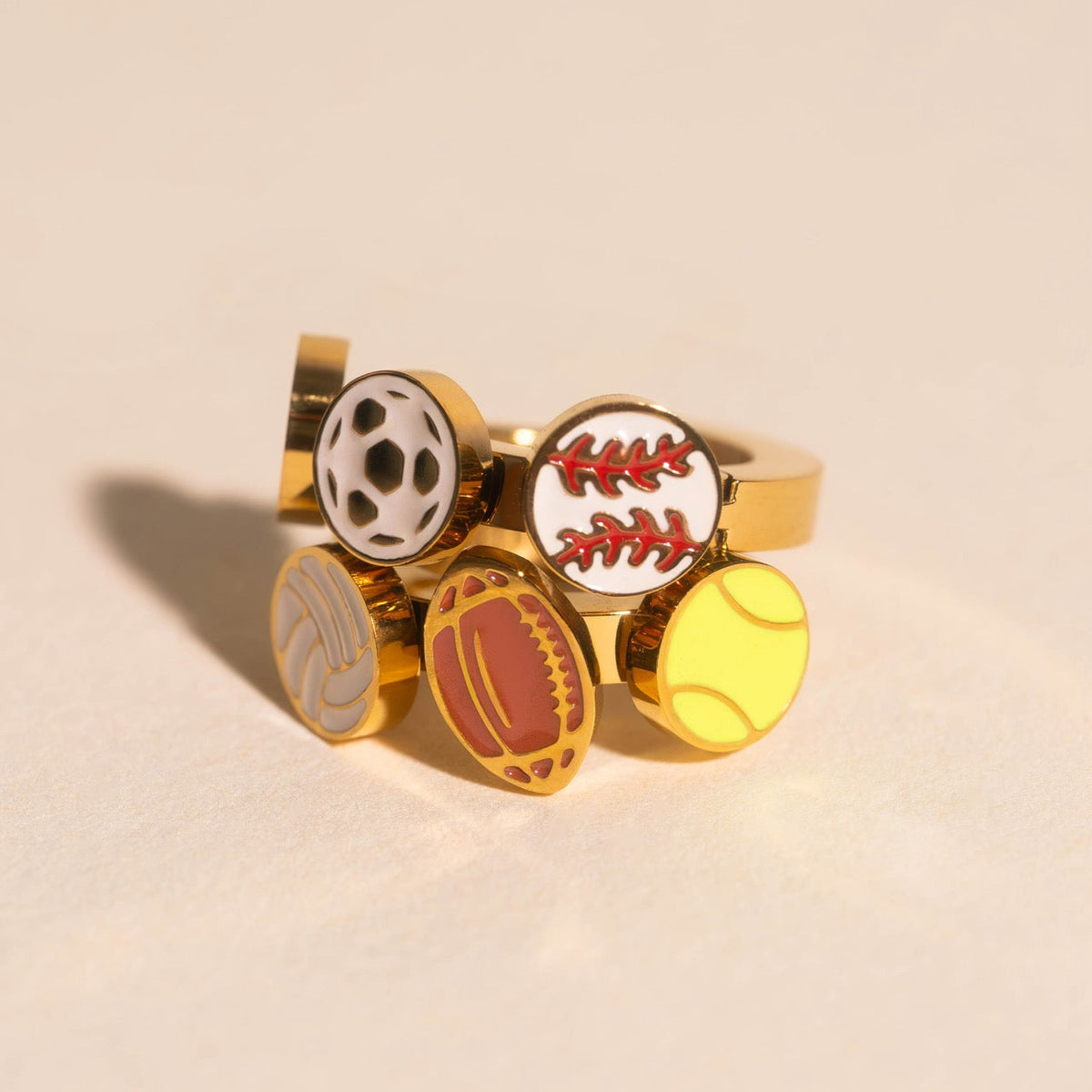 Sports 3D Huggie Hoop Earrings