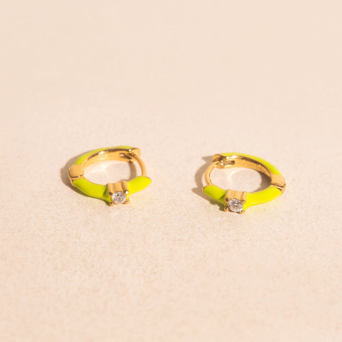 Color Pop Crystal Huggie Hoop Earrings