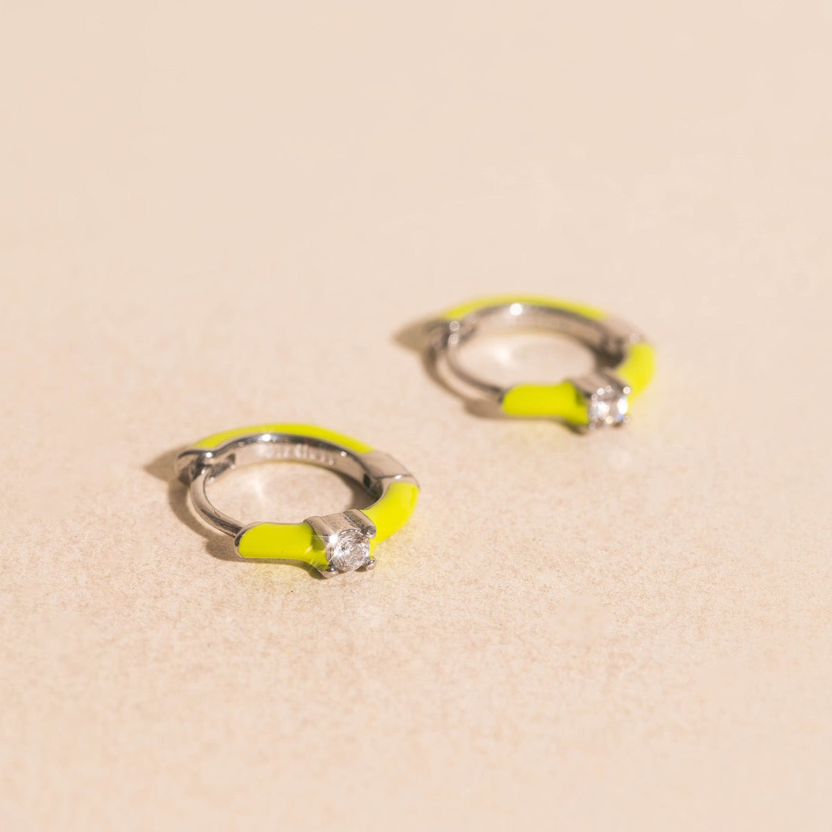 Color Pop Crystal Huggie Hoop Earrings