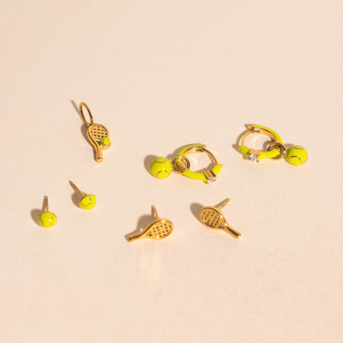 Tennis Ball Stud Earrings