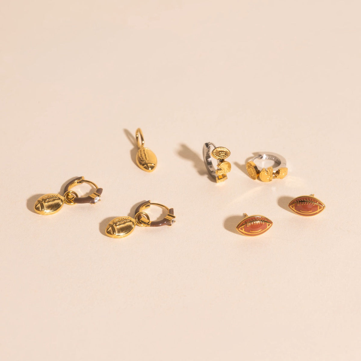 Football Stud Earrings