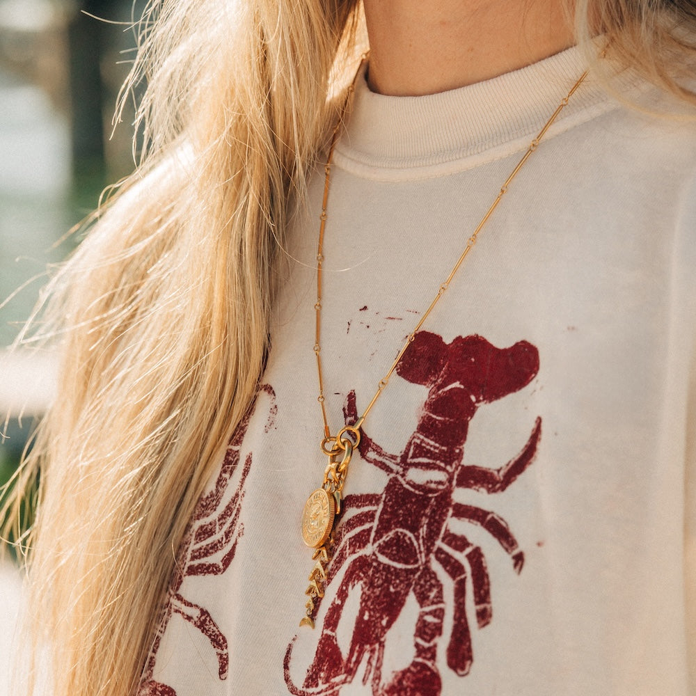 Fishing Club Necklace Charm