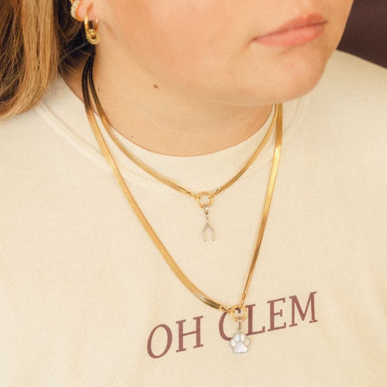 Wishbone Necklace Charm