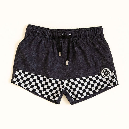 ACID WASH MIDNIGHT CHECK SWIMMIE