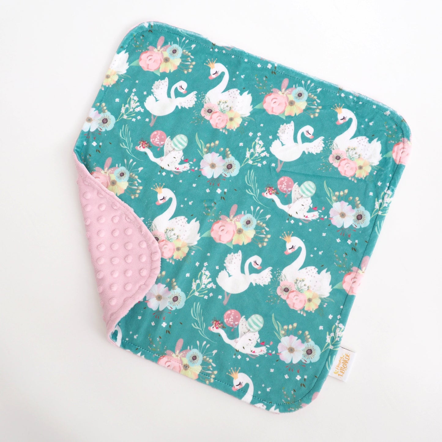 Mini Minky Blanket Swans