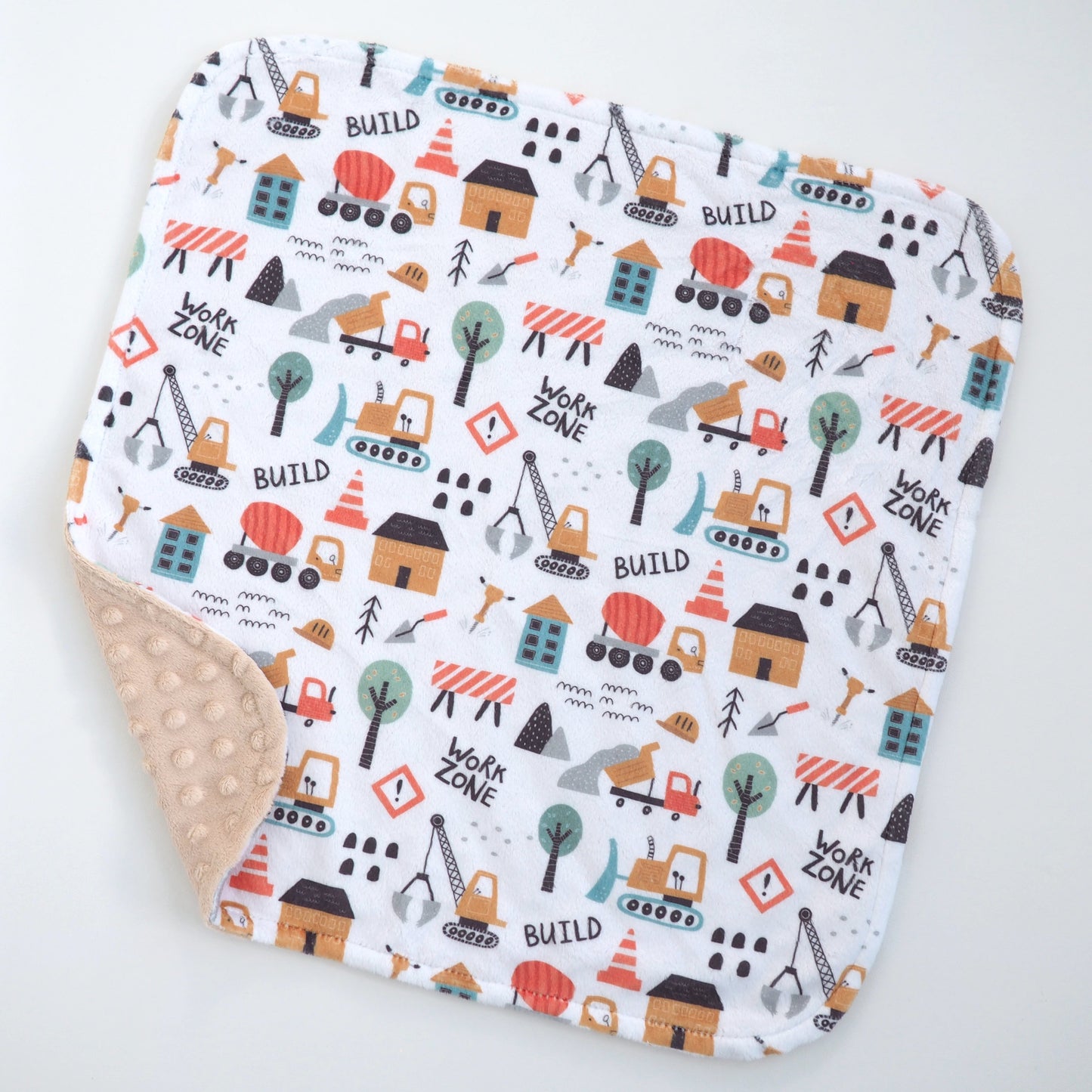 Mini Minky Blanket Little Builder