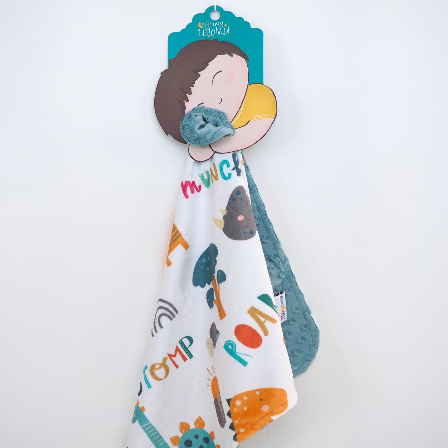 Mini Minky Blanket Dinoland Blue