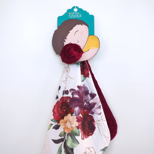 Mini Minky Blanket Red Floral