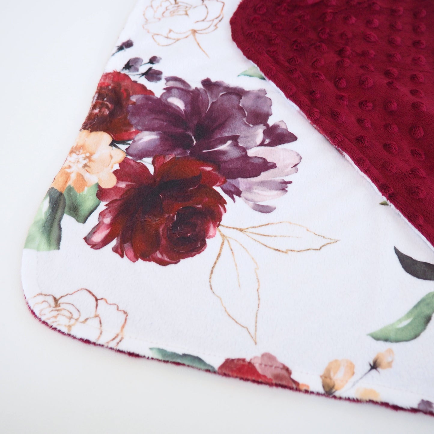 Mini Minky Blanket Red Floral