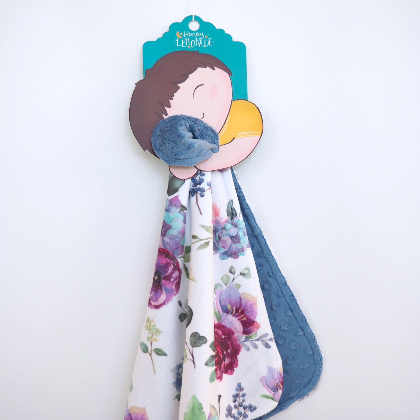 Mini Minky Blanket Blue Floral