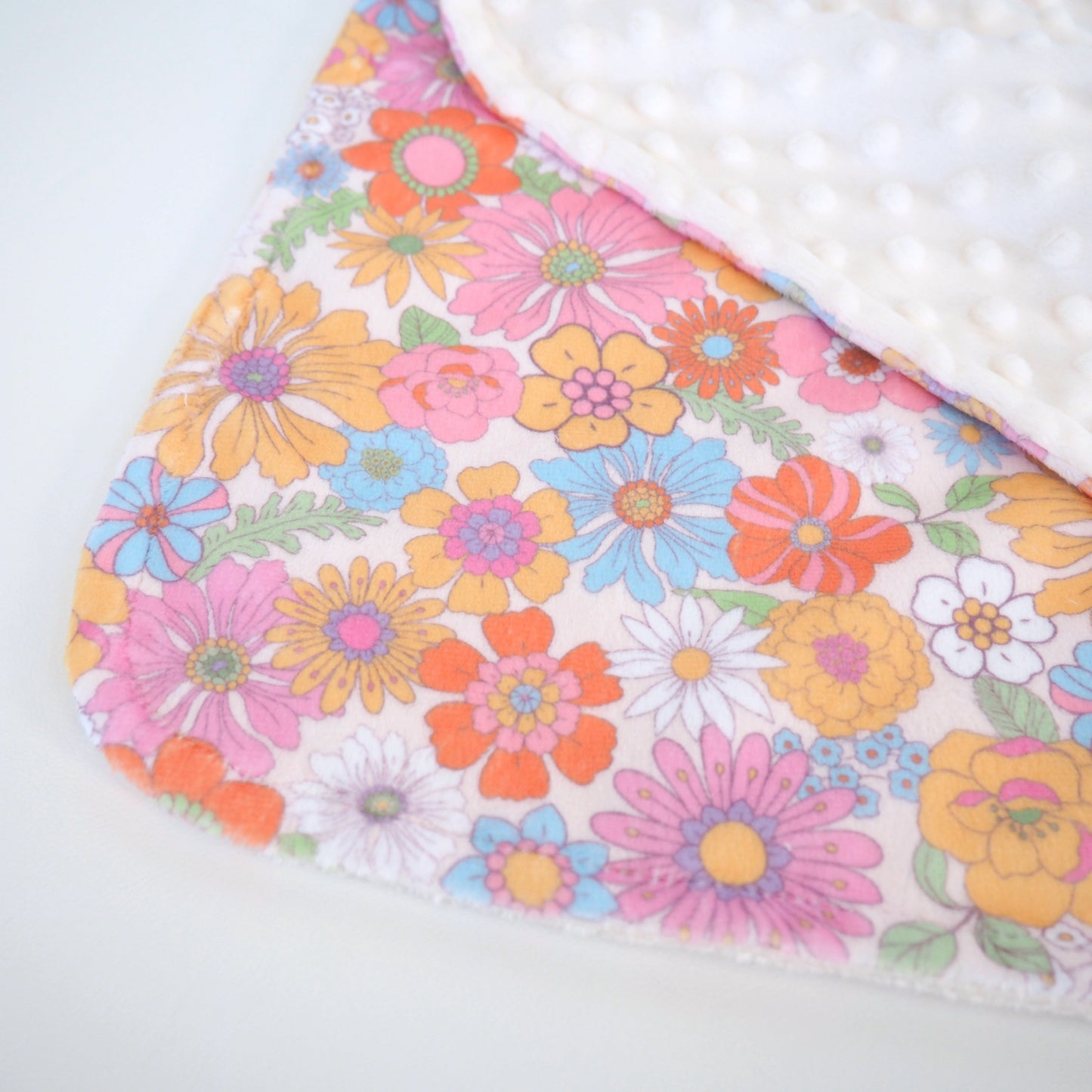 Mini Minky Blanket Retro Floral