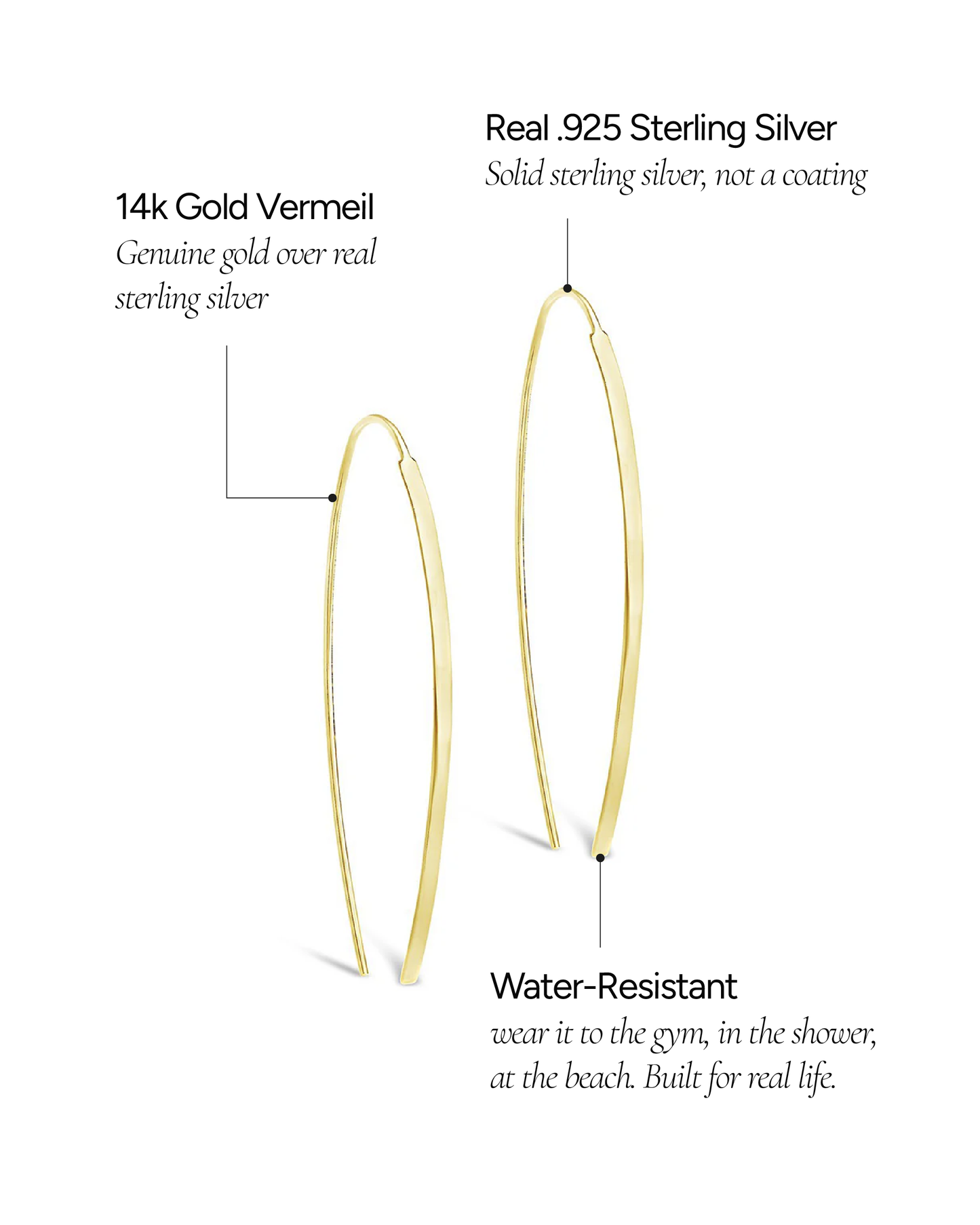 Sterling Silver Bar Threader Earrings