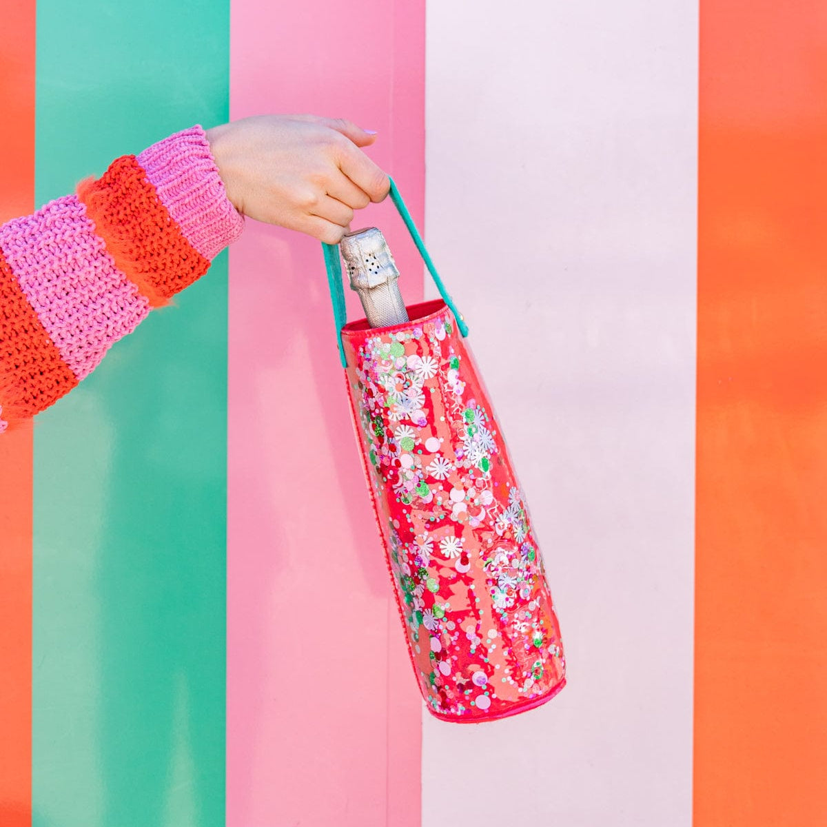 Holiday Spirit Confetti Wine Bag