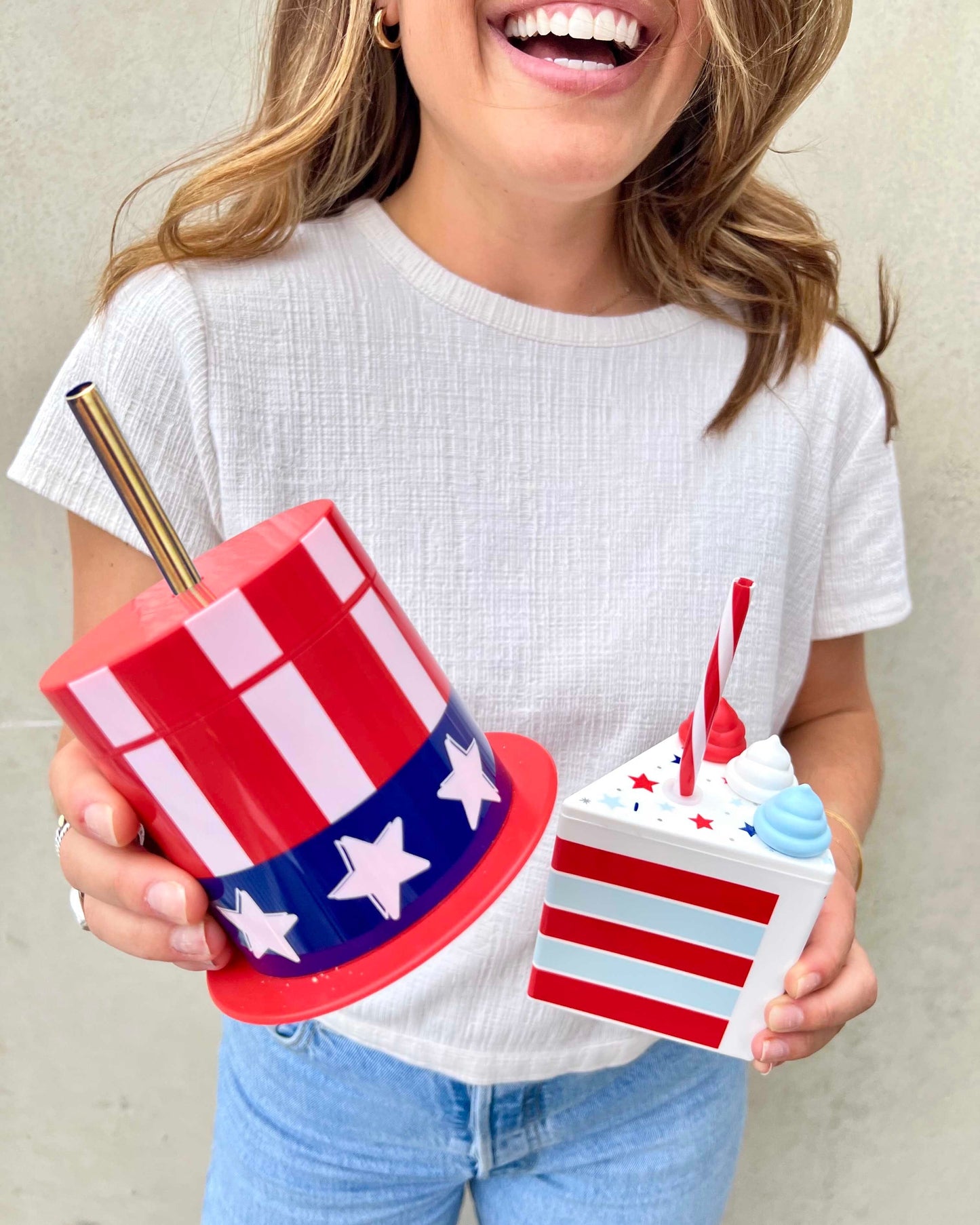 Stars & Sips Patriotic Cake Sippers (set of 6)