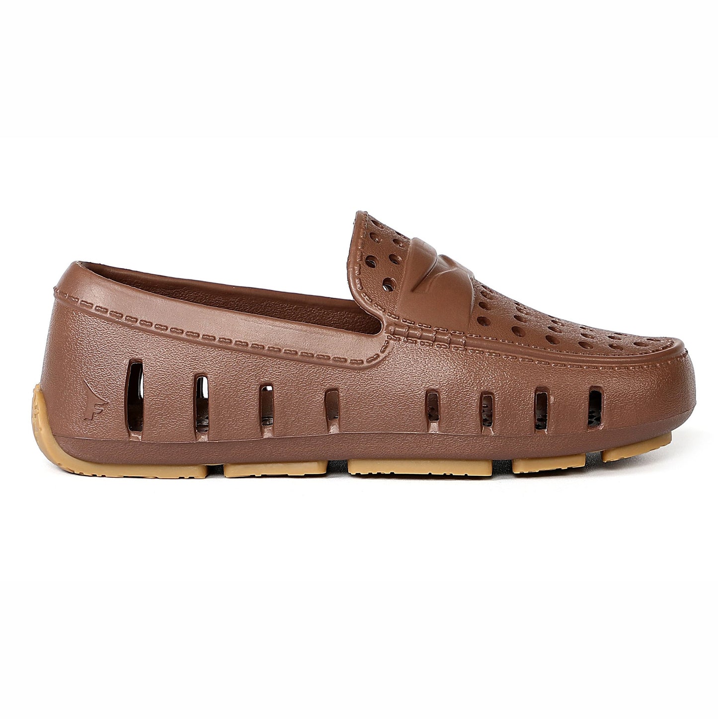 Kids Prodigy Driftwood Brown Gum Loafers