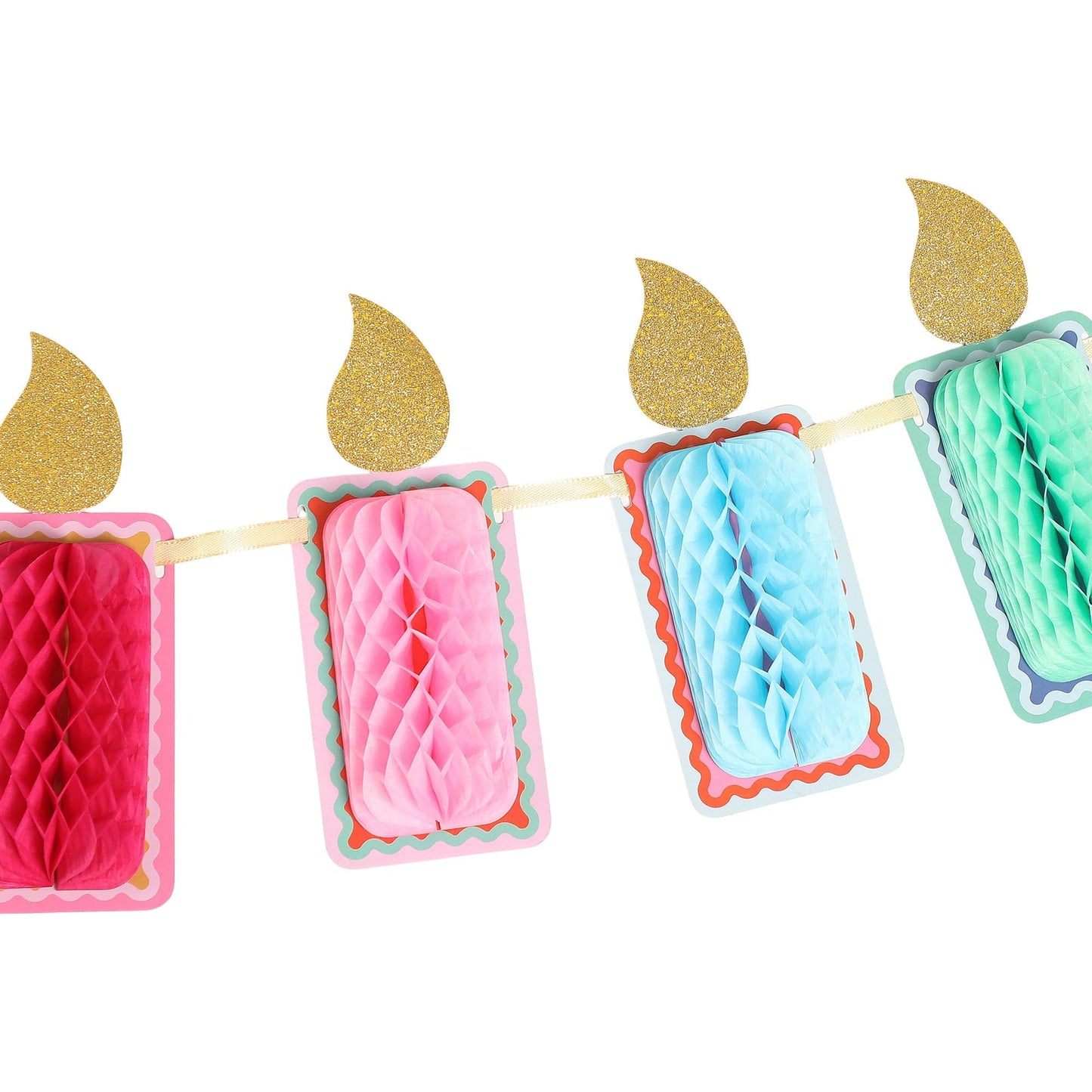 Honeycomb Birthday Candle Banner