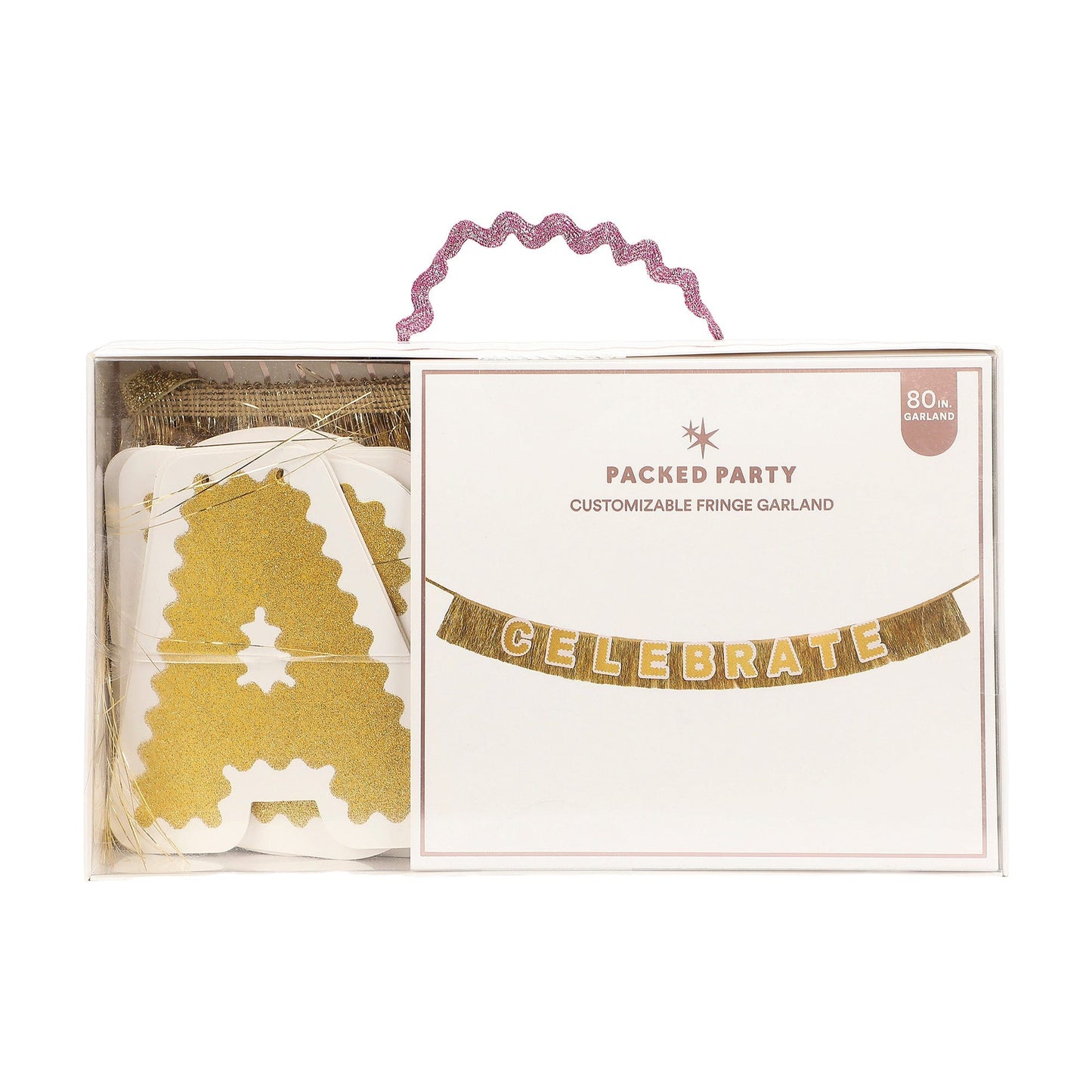 Customizable Gold Fringe Reusable Party Banner