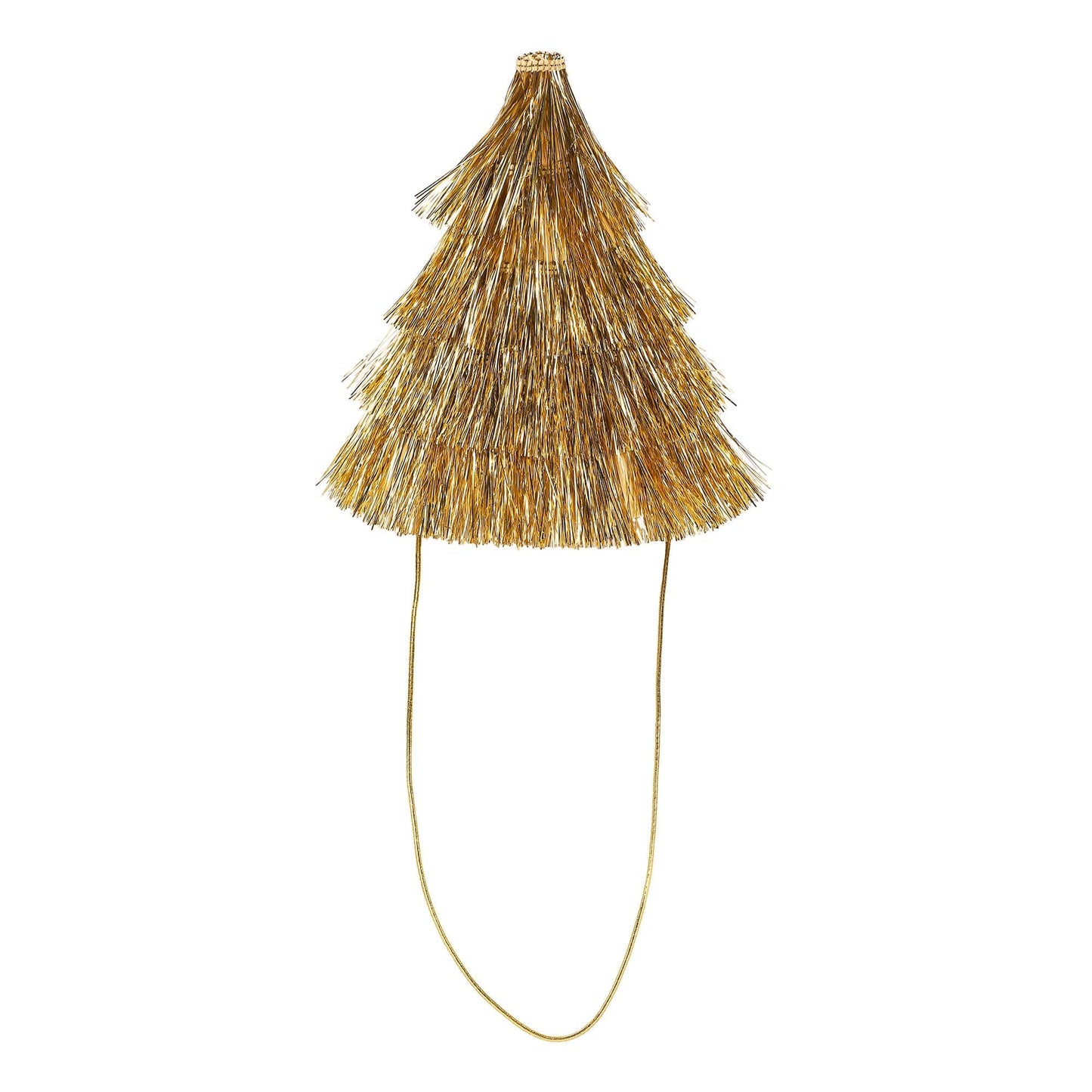 Mini Gold Fringe Party Hats (set of 4)