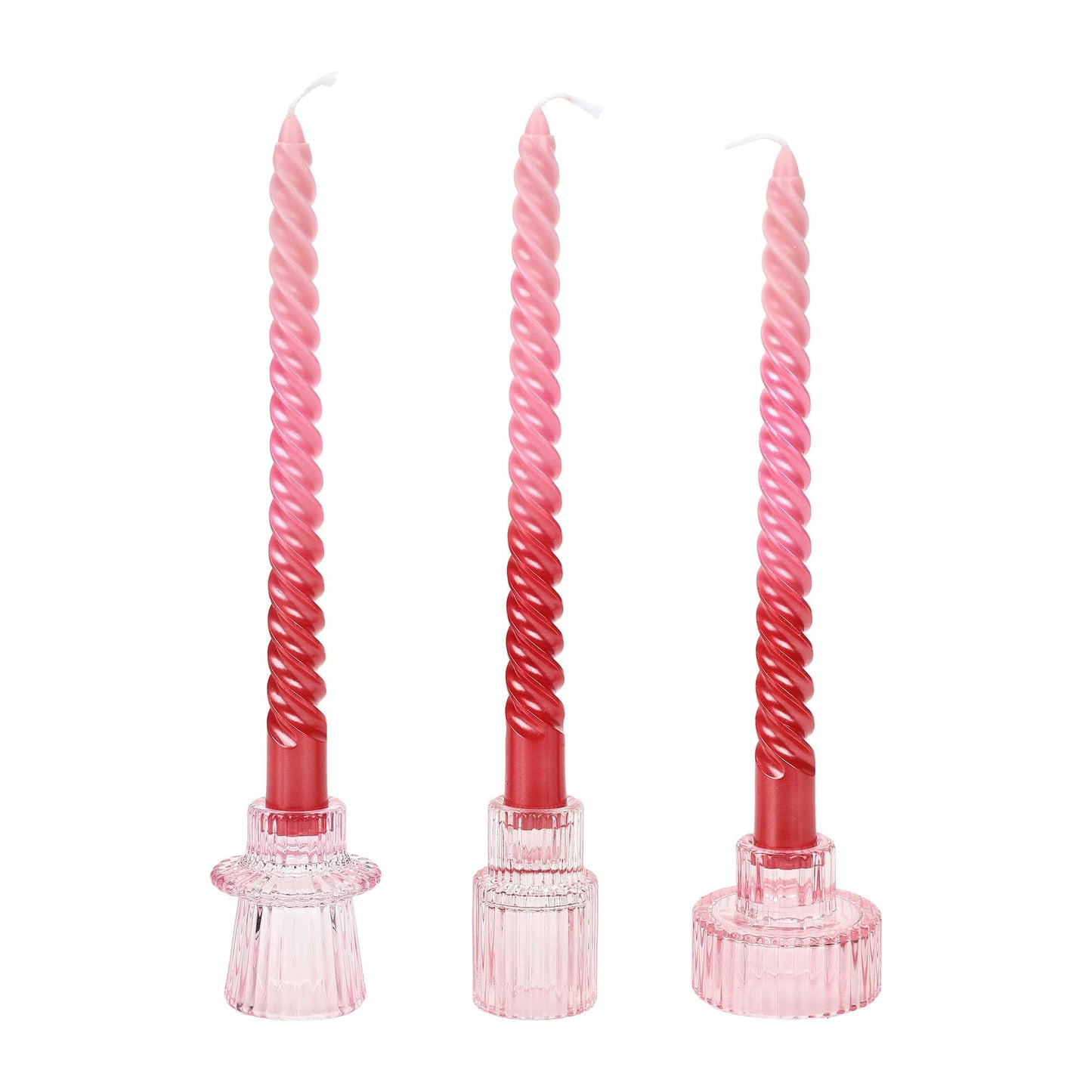 Pink Ombre Taper Candles