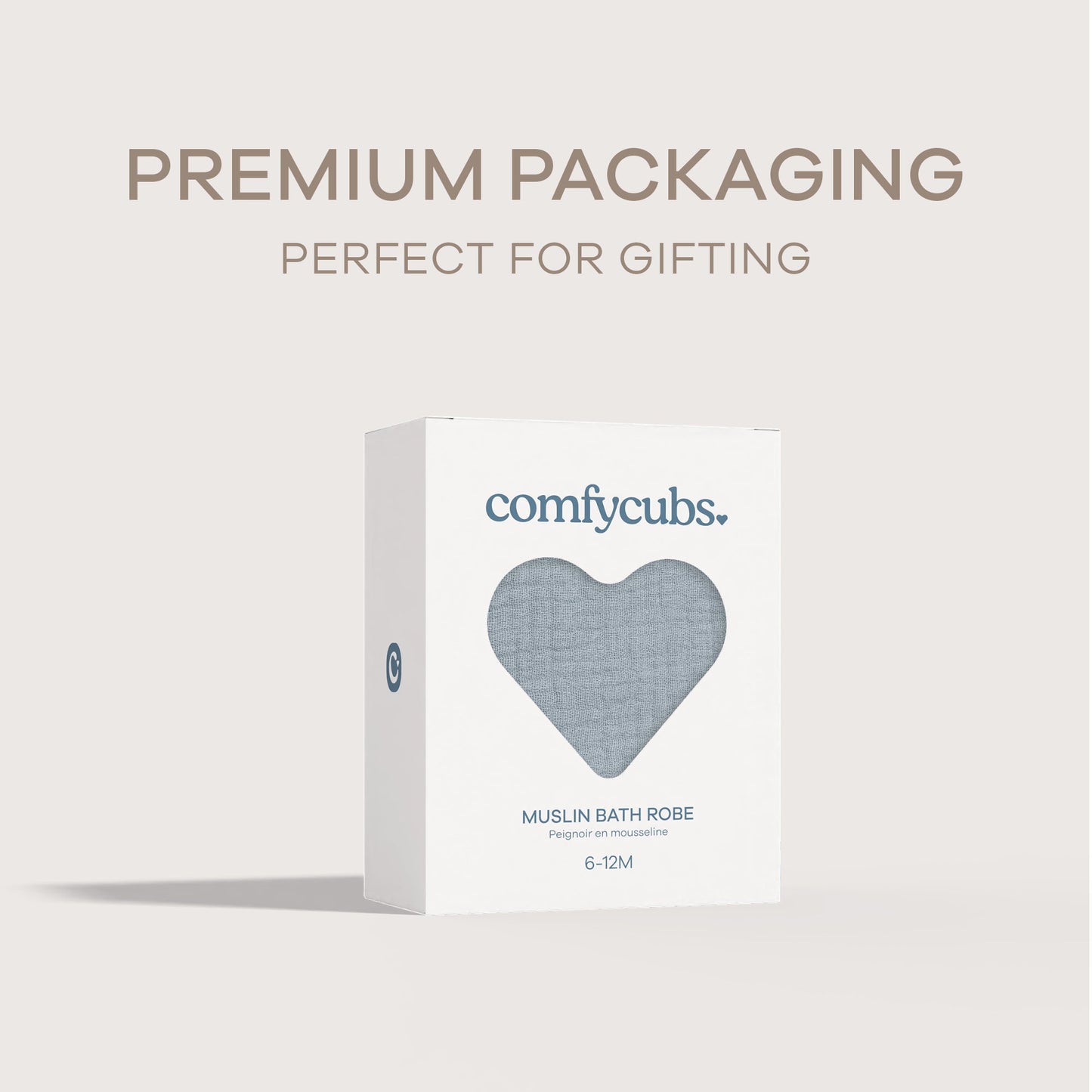 Muslin Bath Robe for Kids in Pacific Blue