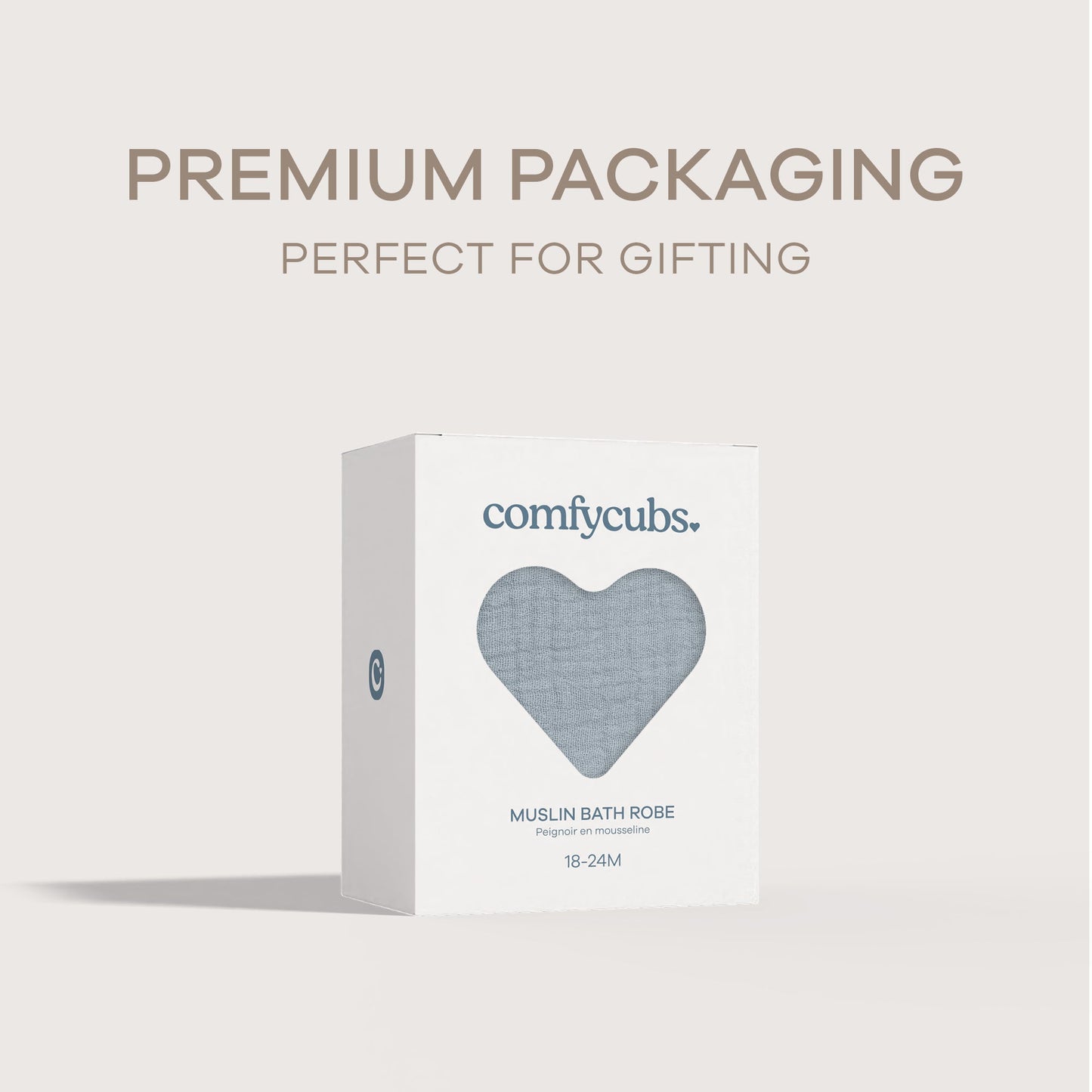 Muslin Bath Robe for Kids in Pacific Blue