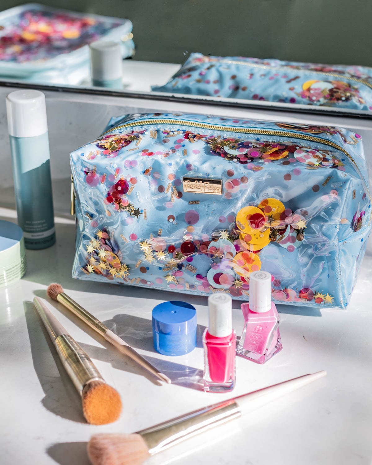 Confetti-Filled Vanity Cosmetic Bag