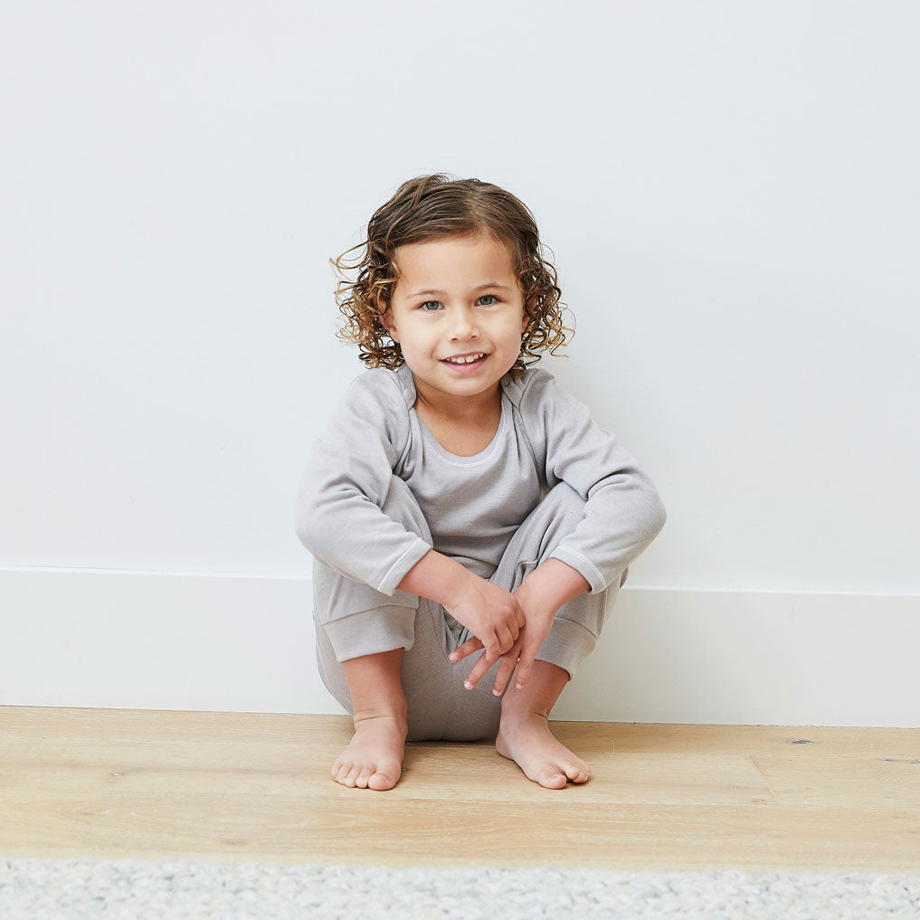 Rib Beanie, Lap Tee and Legging Set