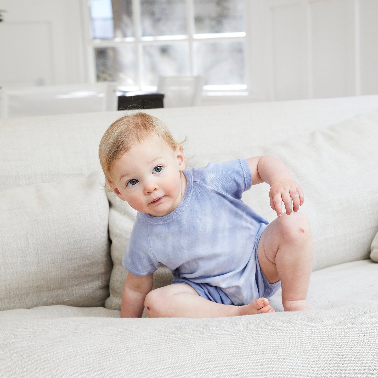 Rib Marble Shortall Onesie