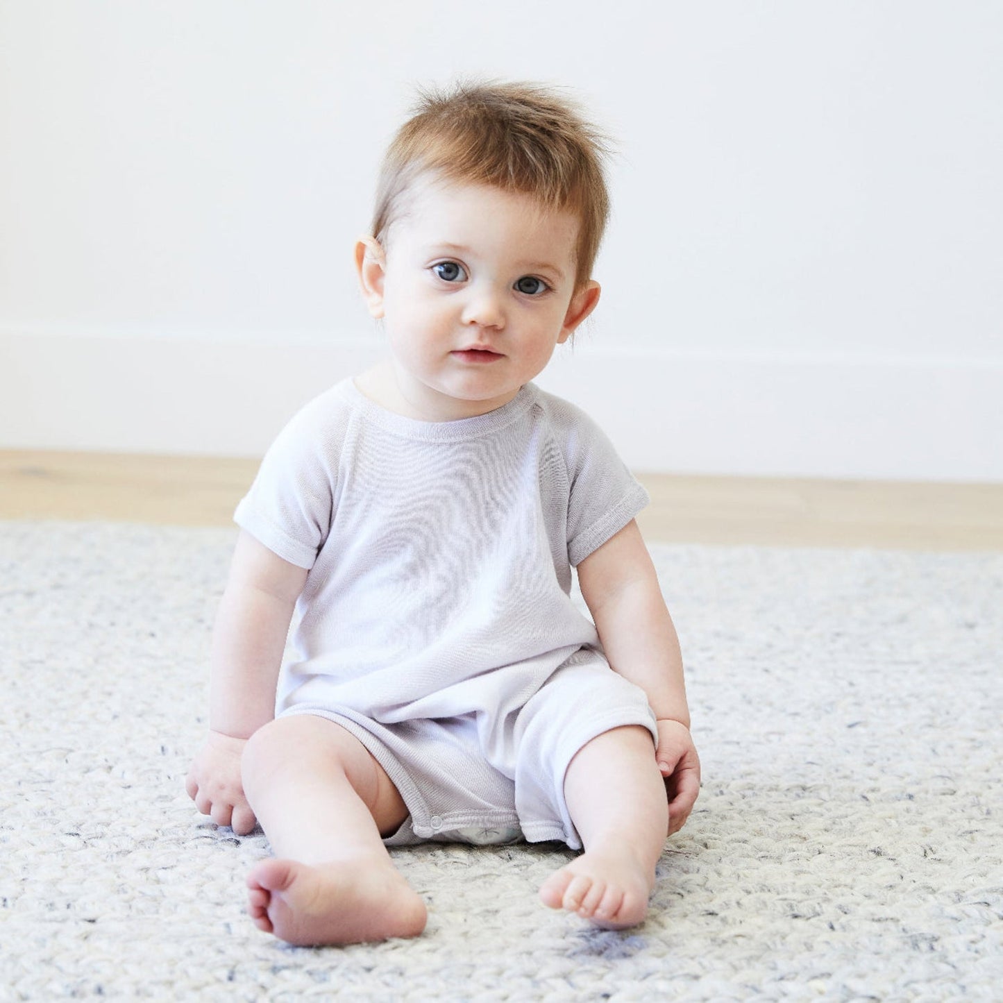 Rib Marble Shortall Onesie
