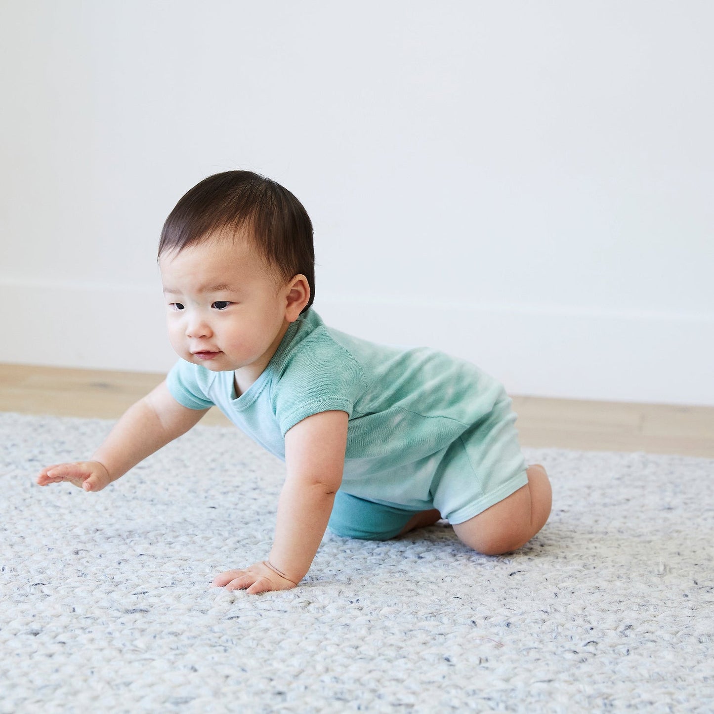 Rib Marble Shortall Onesie