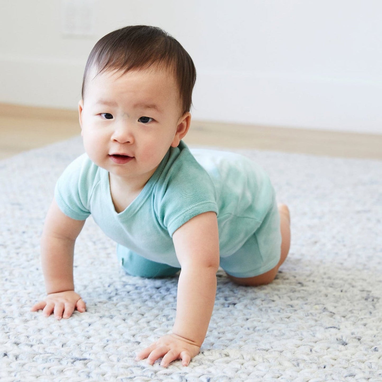Rib Marble Shortall Onesie