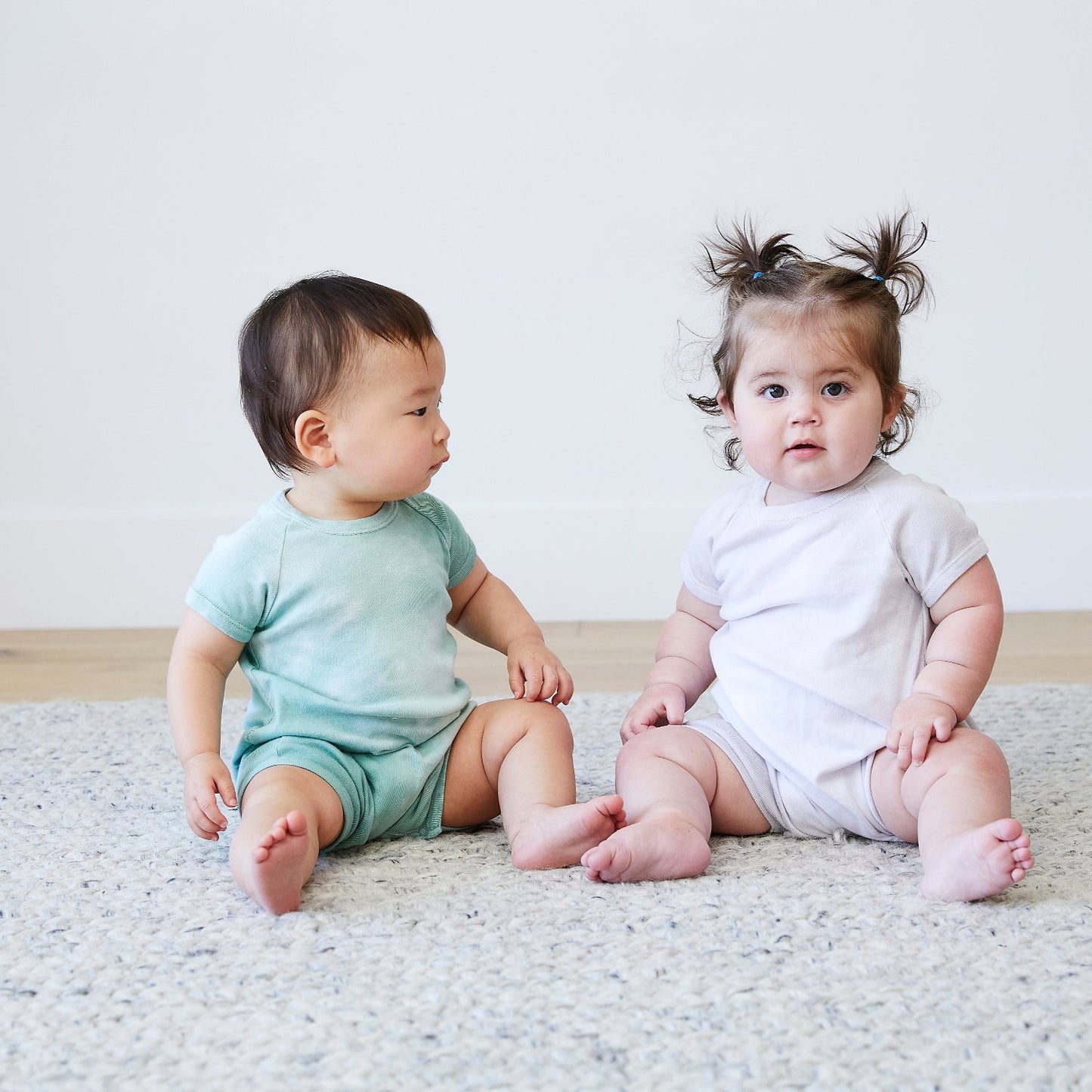 Rib Marble Shortall Onesie