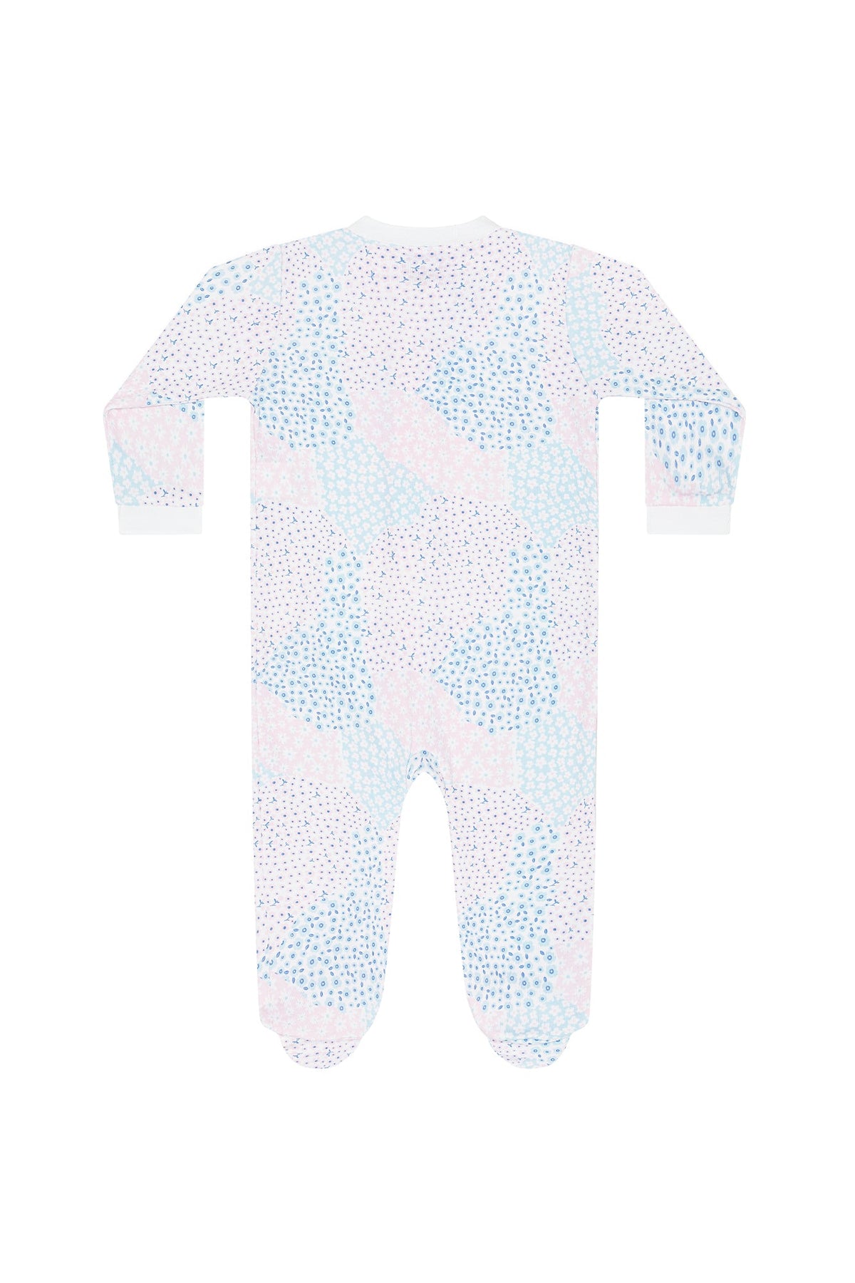 Patchwork Zipper Footie