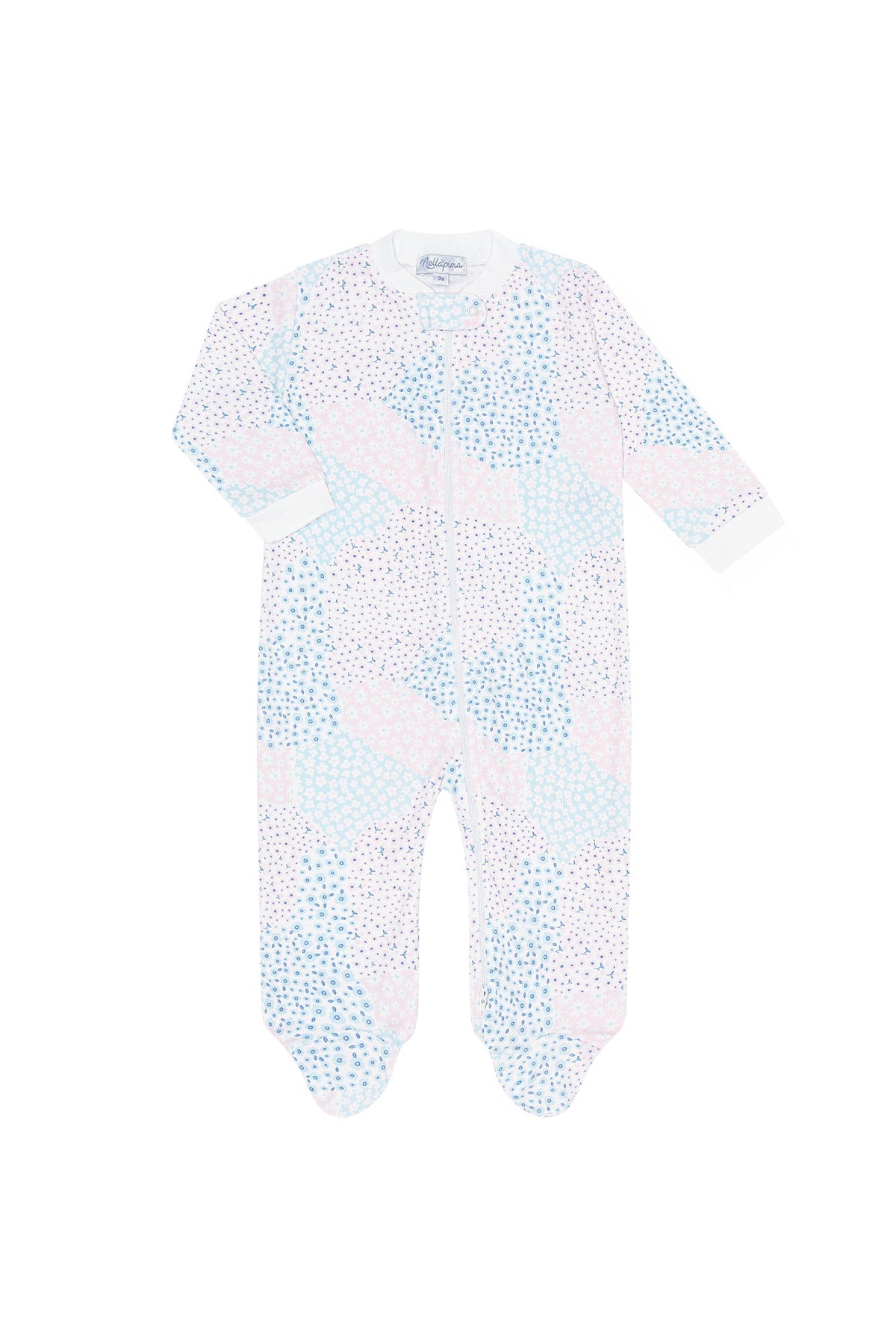 Patchwork Zipper Footie