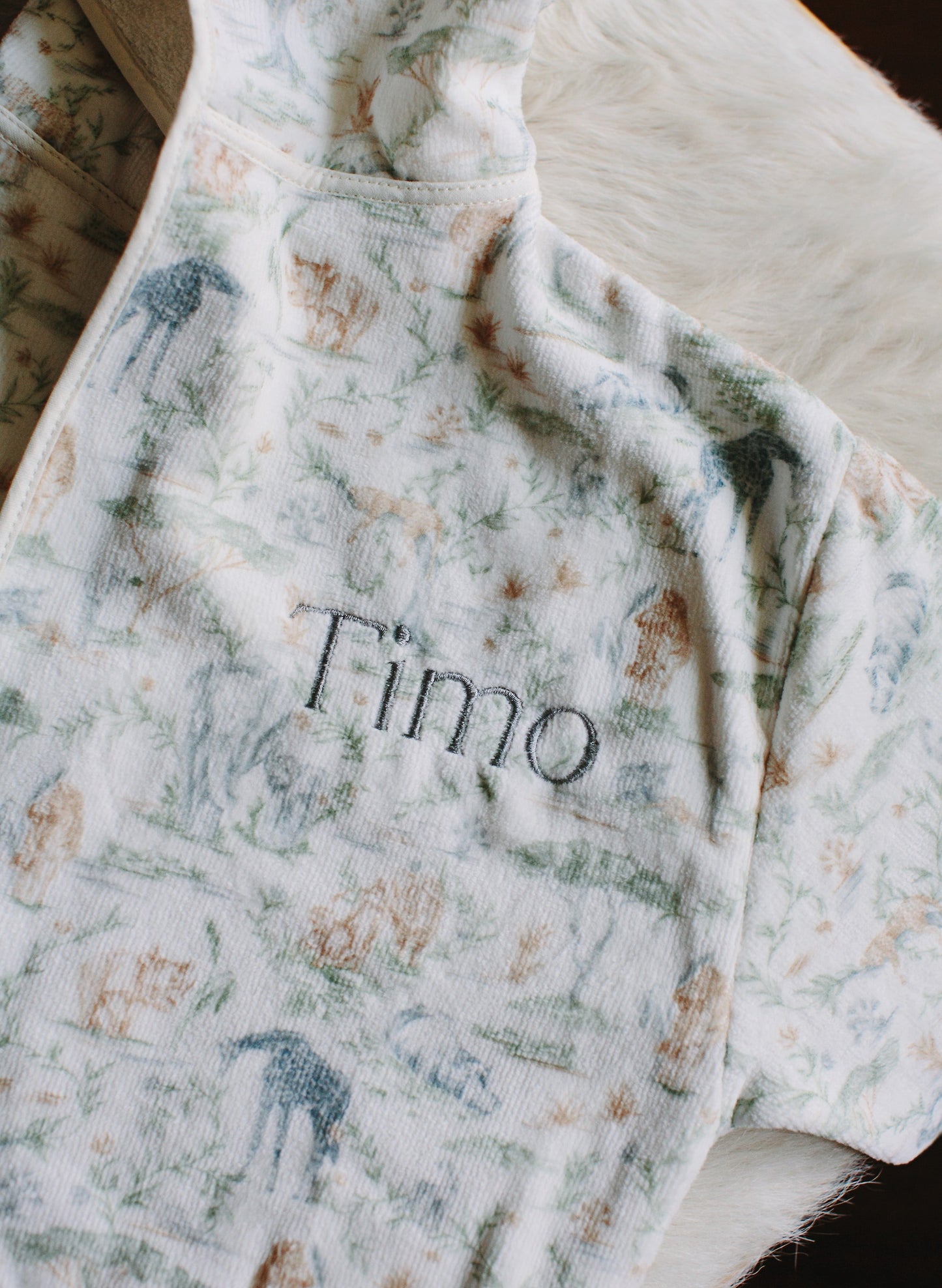 Organic Children’s Bathrobe - Sweet Savanna
