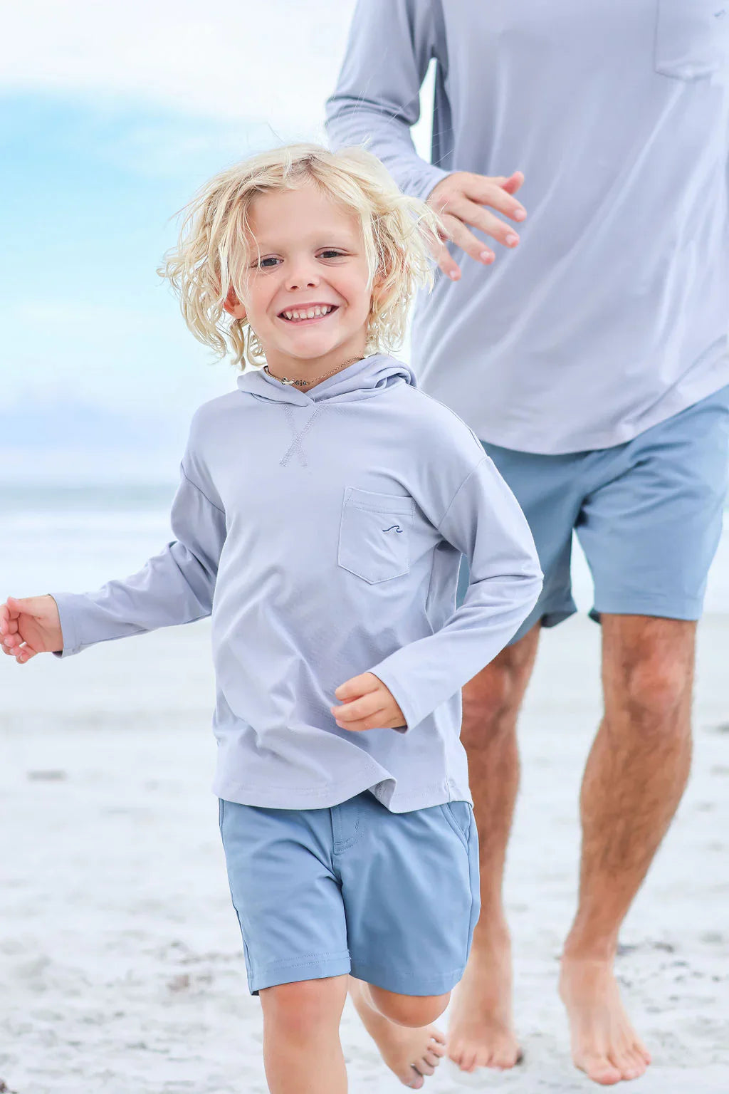 Kid's Breezy Bamboo Hoodie Smoke