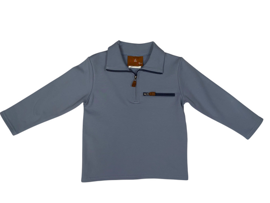 Kingston 1/4 Zip Pullover – Blue Boys Top
