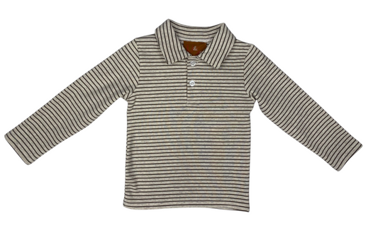 Weston Long Sleeve Shirt – Brown Stripe Boys Top
