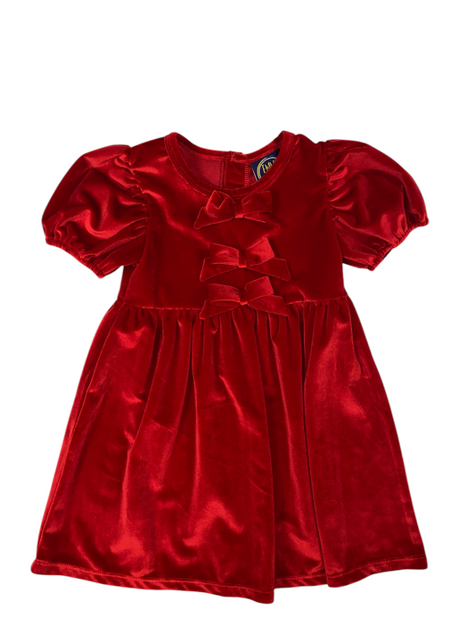 Red Velvet Bow Dress